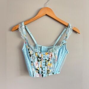 Victoria's Secret Light Blue Floral Camisole